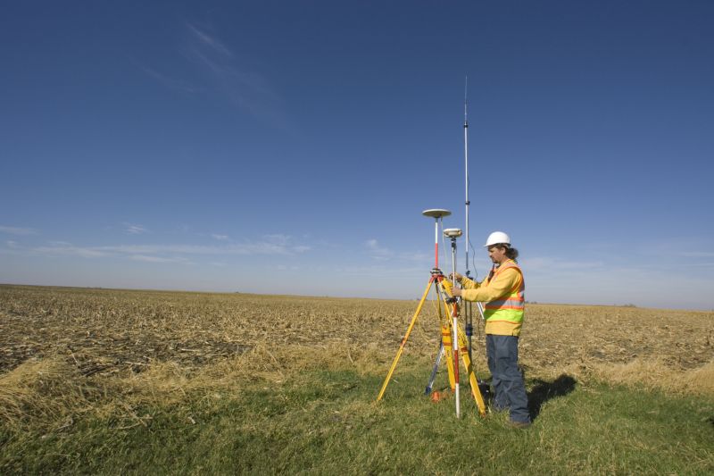 Surveyor with GPS Equipment